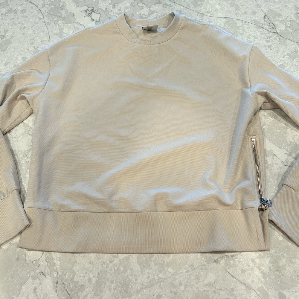Varley Soft Ribbed Cream Sweater